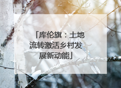 库伦旗：土地流转激活乡村发展新动能