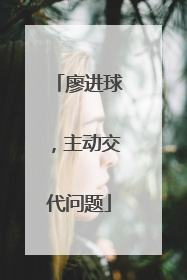 廖进球，主动交代问题