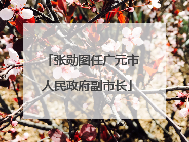 张勋图任广元市人民政府副市长