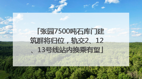 张园7500吨石库门建筑群将归位，轨交2、12、13号线站内换乘有望