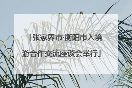 张家界市·衡阳市入境游合作交流座谈会举行