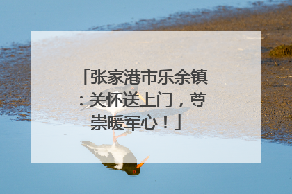 张家港市乐余镇：关怀送上门，尊崇暖军心！