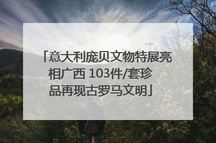 意大利庞贝文物特展亮相广西 103件/套珍品再现古罗马文明