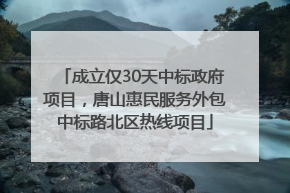 成立仅30天中标政府项目，唐山惠民服务外包中标路北区热线项目