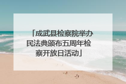 成武县检察院举办民法典颁布五周年检察开放日活动