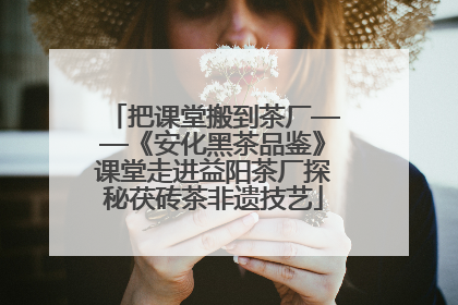 把课堂搬到茶厂——《安化黑茶品鉴》课堂走进益阳茶厂探秘茯砖茶非遗技艺