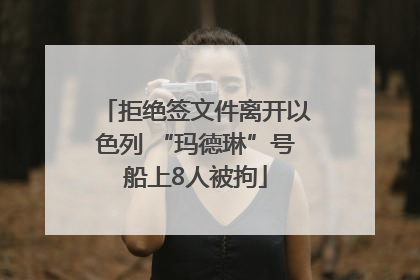 拒绝签文件离开以色列 “玛德琳”号船上8人被拘