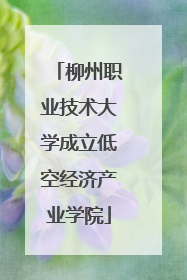 柳州职业技术大学成立低空经济产业学院