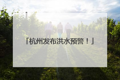 杭州发布洪水预警！