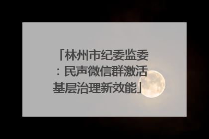 林州市纪委监委：民声微信群激活基层治理新效能