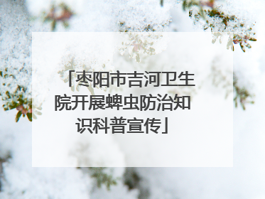 枣阳市吉河卫生院开展蜱虫防治知识科普宣传