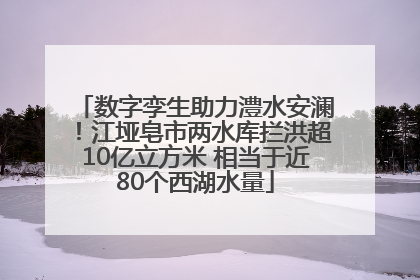 数字孪生助力澧水安澜！江垭皂市两水库拦洪超10亿立方米 相当于近80个西湖水量