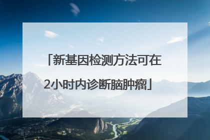 新基因检测方法可在2小时内诊断脑肿瘤