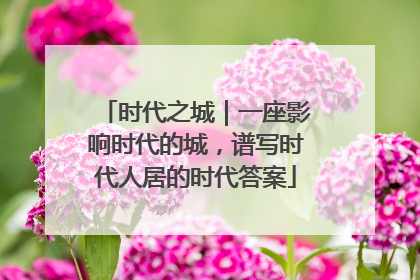 时代之城｜一座影响时代的城，谱写时代人居的时代答案