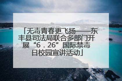 无毒青春更飞扬——东丰县司法局联合多部门开展“6．26”国际禁毒日校园宣讲活动