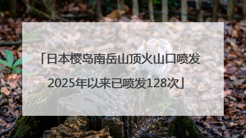 日本樱岛南岳山顶火山口喷发 2025年以来已喷发128次
