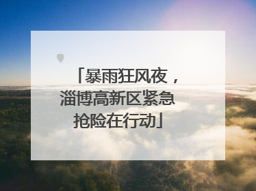 暴雨狂风夜，淄博高新区紧急抢险在行动