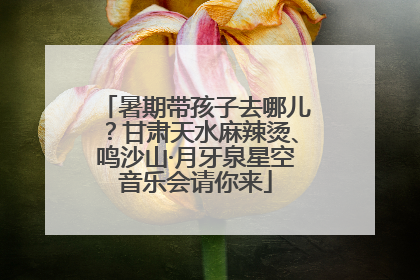 暑期带孩子去哪儿？甘肃天水麻辣烫、鸣沙山·月牙泉星空音乐会请你来