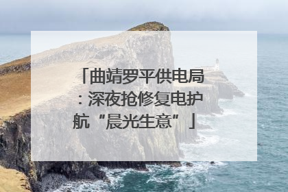 曲靖罗平供电局：深夜抢修复电护航“晨光生意”