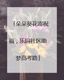 朵朵葵花寄祝福，乐园社区助梦高考路