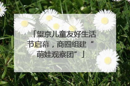 望京儿童友好生活节启幕，商圈组建“萌娃观察团”