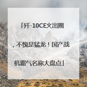 歼-10CE火出圈，不愧是猛龙！国产战机霸气名称大盘点