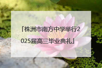 株洲市南方中学举行2025届高三毕业典礼
