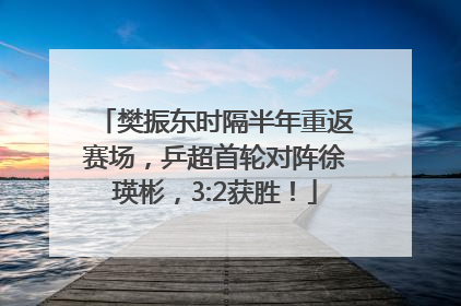 樊振东时隔半年重返赛场，乒超首轮对阵徐瑛彬，3:2获胜！