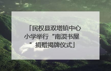 民权县双塔镇中心小学举行“南溟书屋”捐赠揭牌仪式