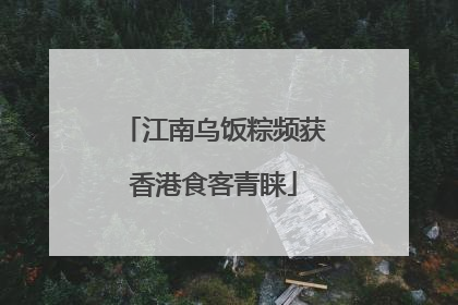 江南乌饭粽频获香港食客青睐