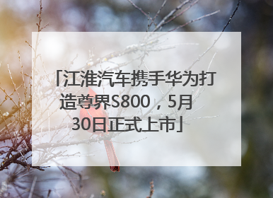 江淮汽车携手华为打造尊界S800，5月30日正式上市