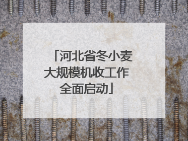 河北省冬小麦大规模机收工作全面启动