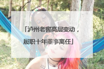 泸州老窖高层变动，履职十年董事离任