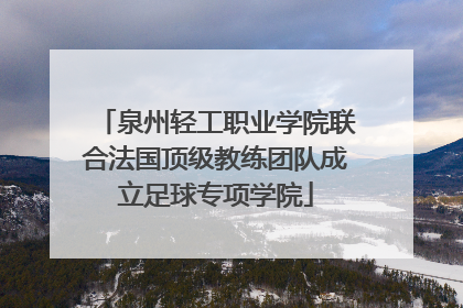泉州轻工职业学院联合法国顶级教练团队成立足球专项学院