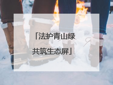 法护青山绿 共筑生态屏