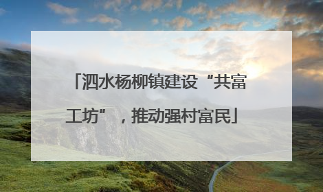 泗水杨柳镇建设“共富工坊”，推动强村富民