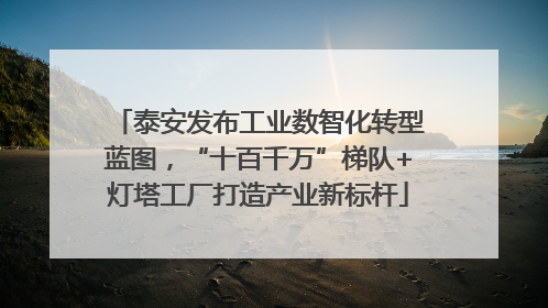泰安发布工业数智化转型蓝图，“十百千万”梯队+灯塔工厂打造产业新标杆