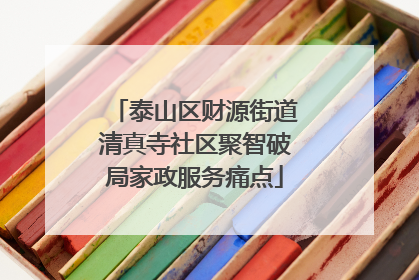 泰山区财源街道清真寺社区聚智破局家政服务痛点