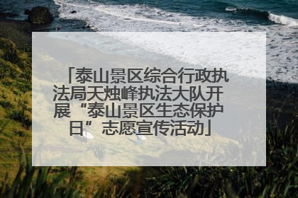 泰山景区综合行政执法局天烛峰执法大队开展“泰山景区生态保护日”志愿宣传活动
