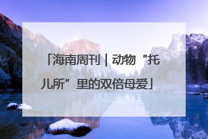 海南周刊｜动物“托儿所”里的双倍母爱