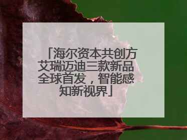 海尔资本共创方艾瑞迈迪三款新品全球首发，智能感知新视界