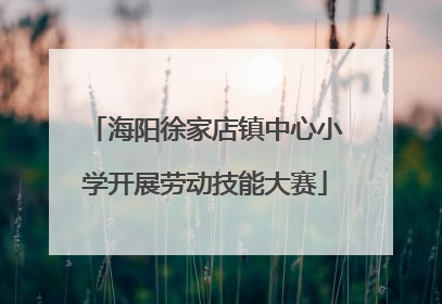 海阳徐家店镇中心小学开展劳动技能大赛