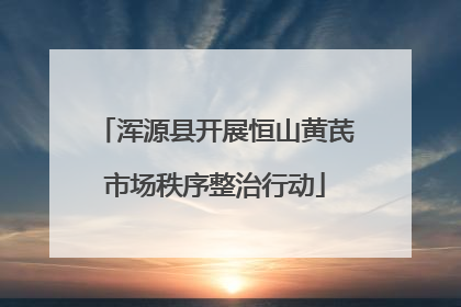浑源县开展恒山黄芪市场秩序整治行动