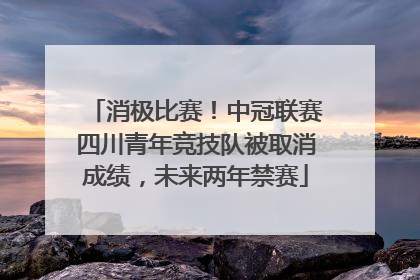 消极比赛！中冠联赛四川青年竞技队被取消成绩，未来两年禁赛