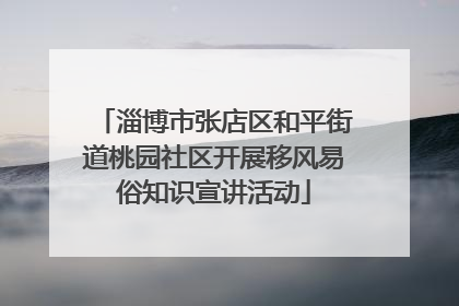 淄博市张店区和平街道桃园社区开展移风易俗知识宣讲活动