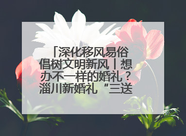 深化移风易俗 倡树文明新风丨想办不一样的婚礼？淄川新婚礼“三送”给你答案