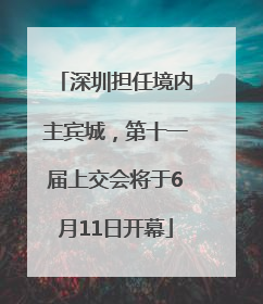 深圳担任境内主宾城，第十一届上交会将于6月11日开幕