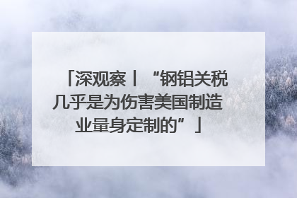 深观察丨“钢铝关税几乎是为伤害美国制造业量身定制的”