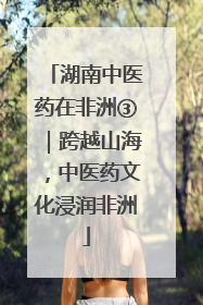 湖南中医药在非洲③｜跨越山海，中医药文化浸润非洲