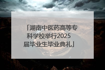湖南中医药高等专科学校举行2025届毕业生毕业典礼